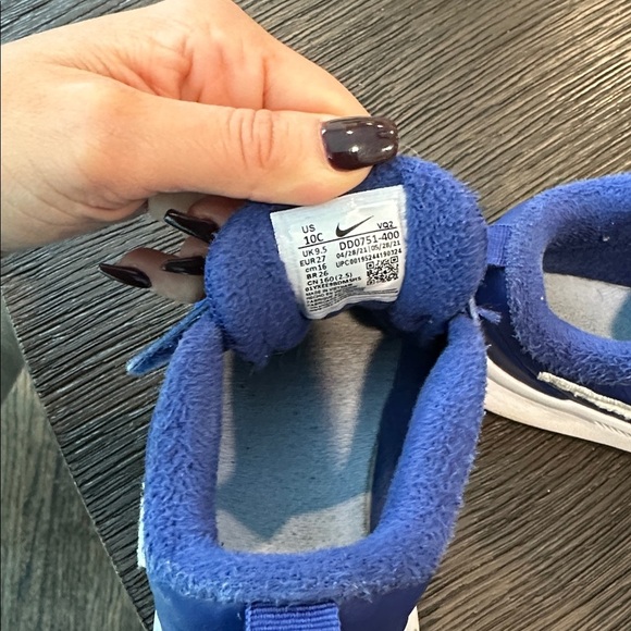 Nike Kids Royal Blue Sneakers with Yellow Accents - Picture 4 of 5